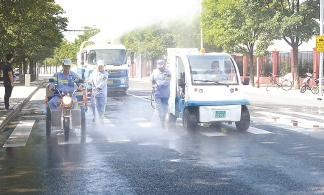 迎國慶保進博會 上海城市保潔專項行動昨開始