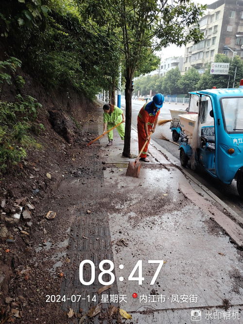 出動環衛工人4000余人次,內江全力應對強降雨后的城市清理工作