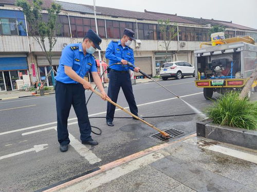 高淳椏溪 道路清洗整治 抓好節日保障